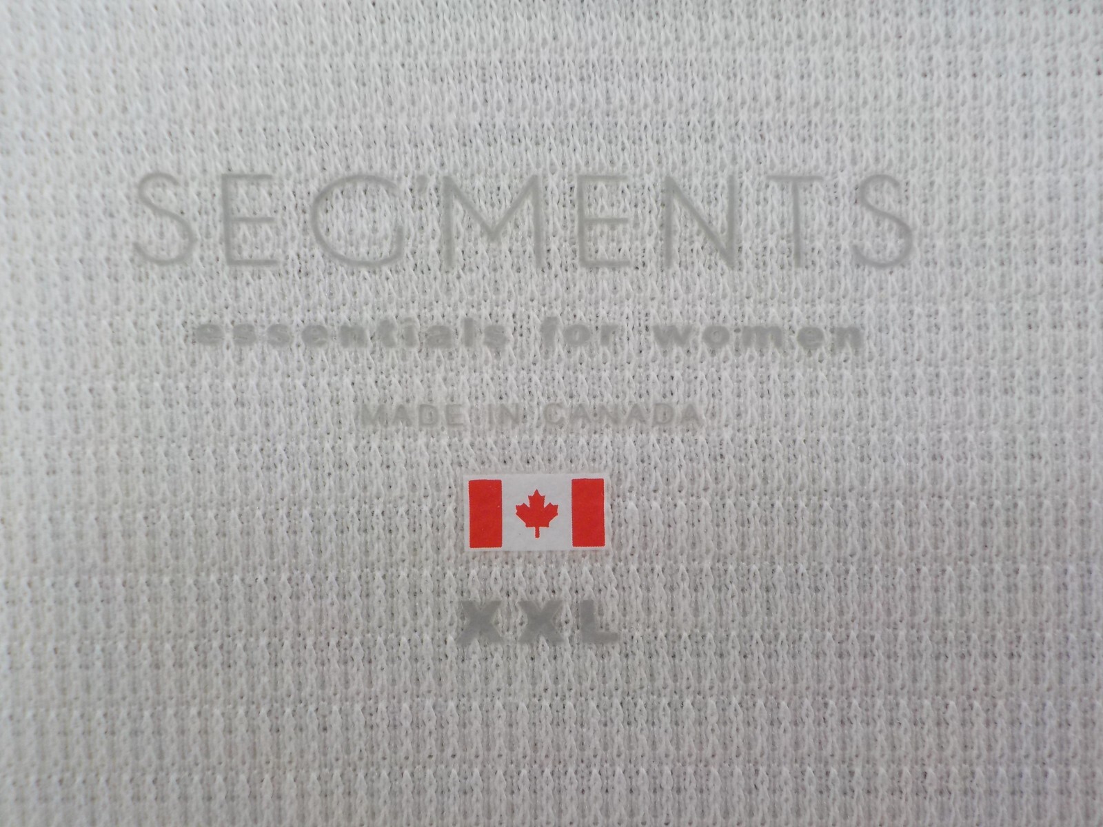 Seg’ments Essentials For Women Shirt SZ XXL White 3/4 Sleeve V-Neck Blouse Top