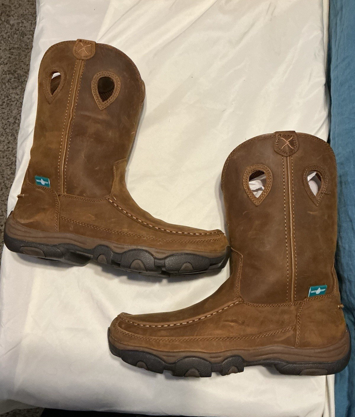 Twisted X MHKBW01 Men’s 10.5 M Waterproof Pull-On Hiker Boots Distressed Brown