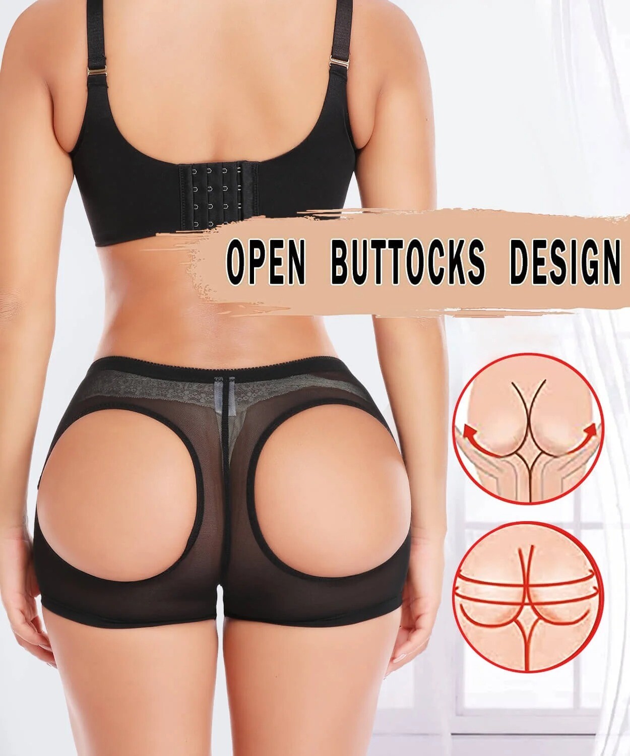 2 Pack Women Butt Lifter Booty Hips Enhancer Shapewear Body Shaper Underwear US