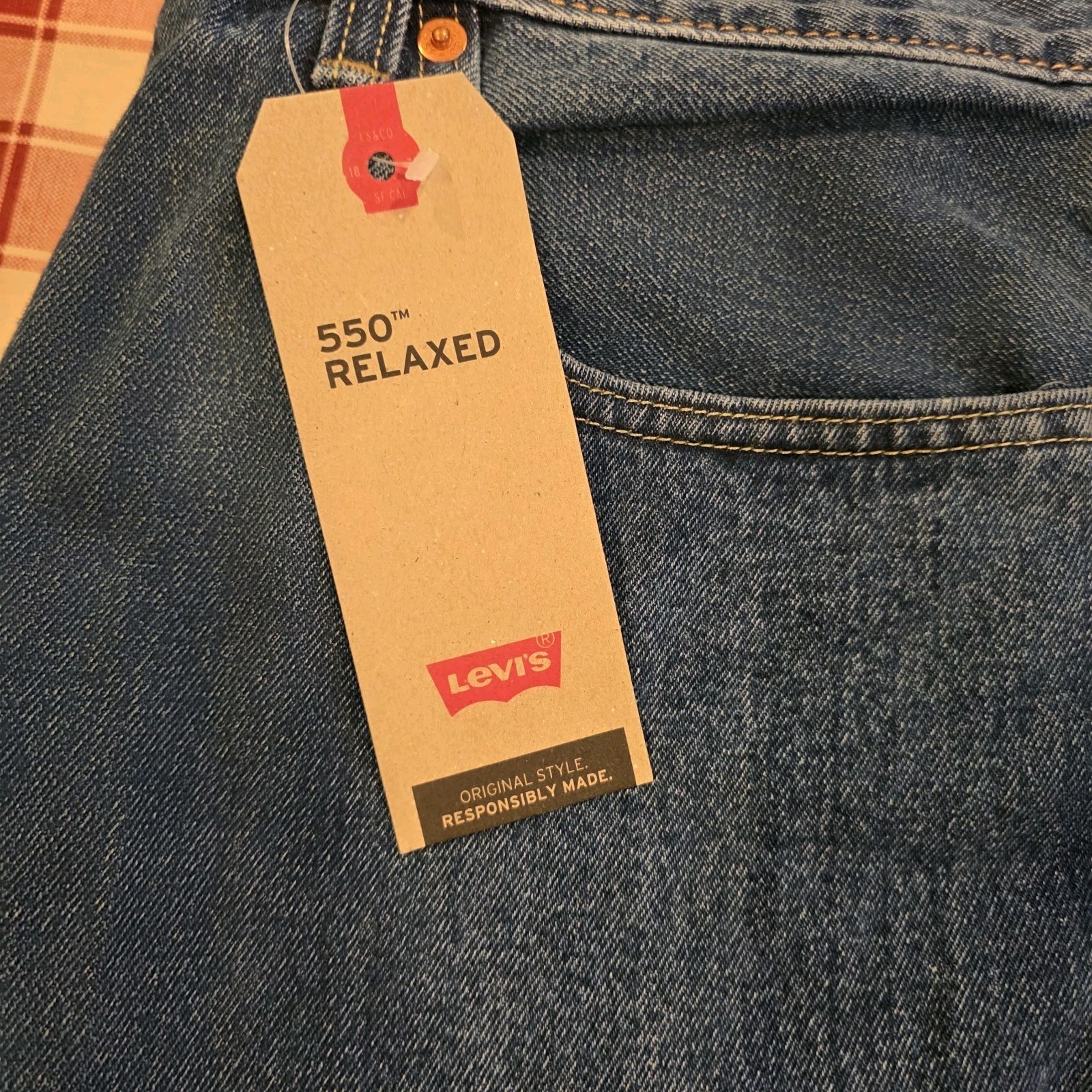 Levi’s 500 Series 550 Relaxed Fit Tapered Blue Denim Jeans Big & Tall NWT