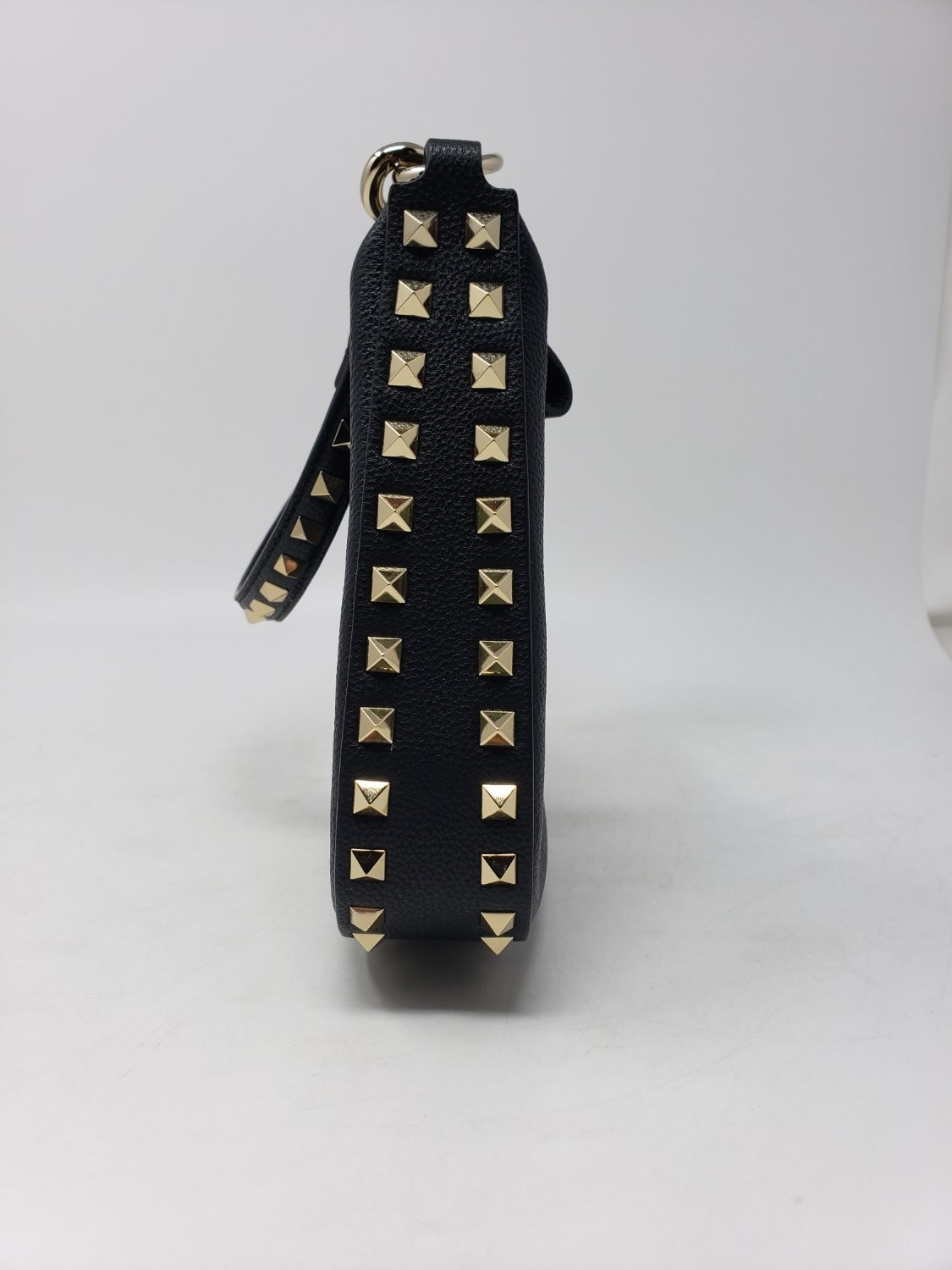 Valentino Garavani Rockstud Womens S Black Handbag Detachable Shoulder Strap
