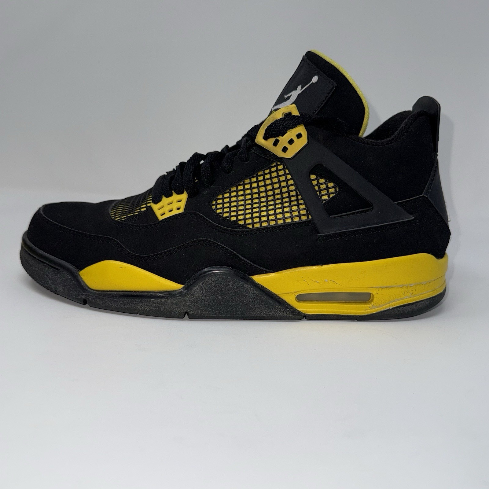 Nike Air Jordan 4 Retro Thunder Men’s Size 10.5 Black Yellow