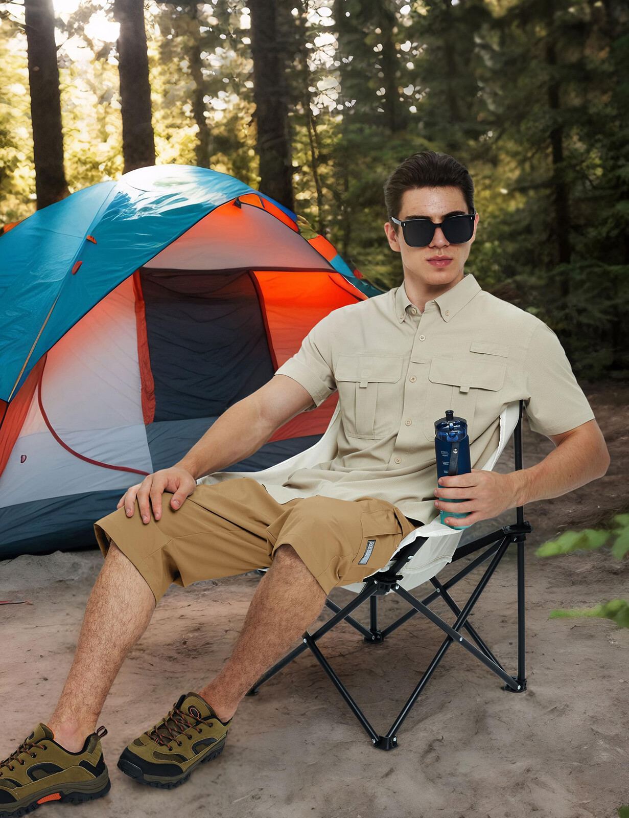 Men’s 3/4 Length Capri Pants Quick Dry Outdoor Hiking Work Below Knee Shorts US