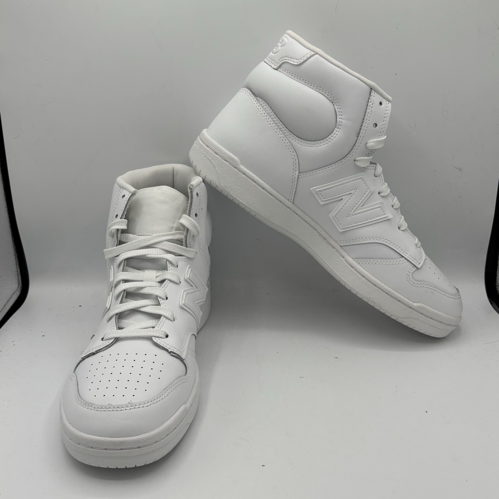 New Balance 480 Triple White BB480COC Hi top Sneaker skate Shoes Men’s 11D