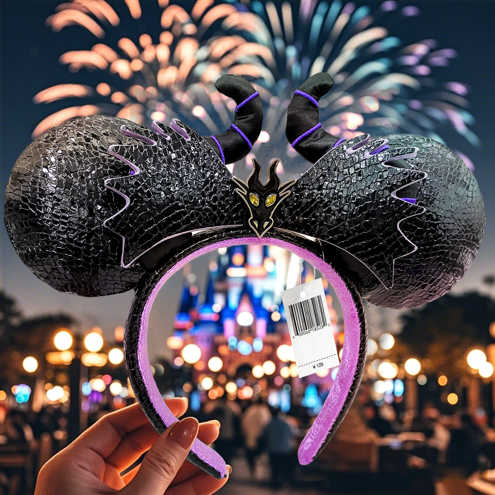 D23 Maleficent Dragon Fan Event OS Ears Disney Parks Sleeping Beauty Headband