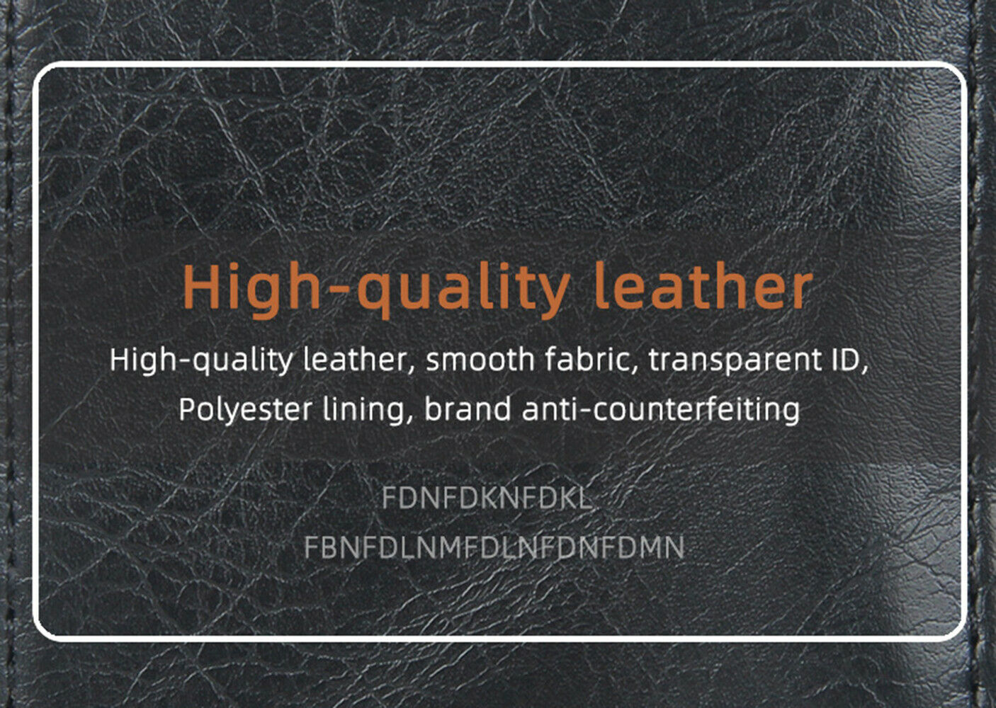 Mens Wallet Genuine Leather RFID Bifold with Chain and Double Zipper Coin Pocket