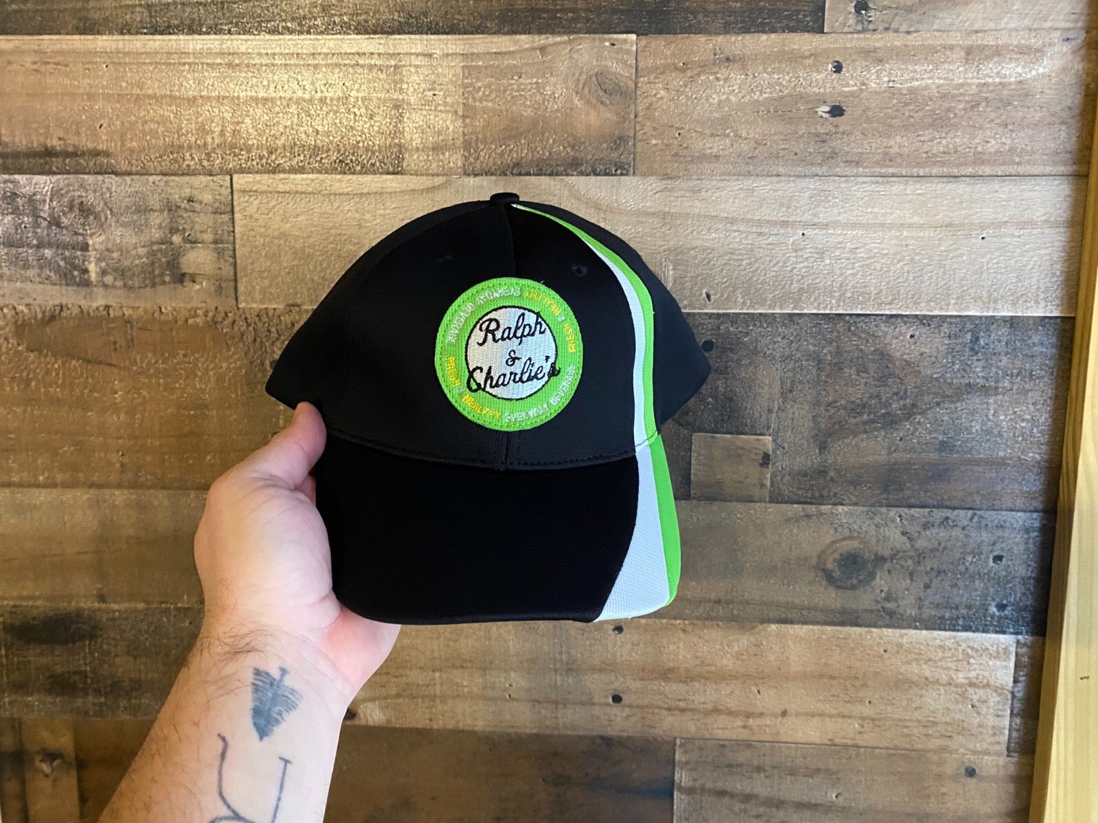 Ralph & Charlie’s Hat NEW Fresh Healthy Juice Cap New York Dad Black Green White