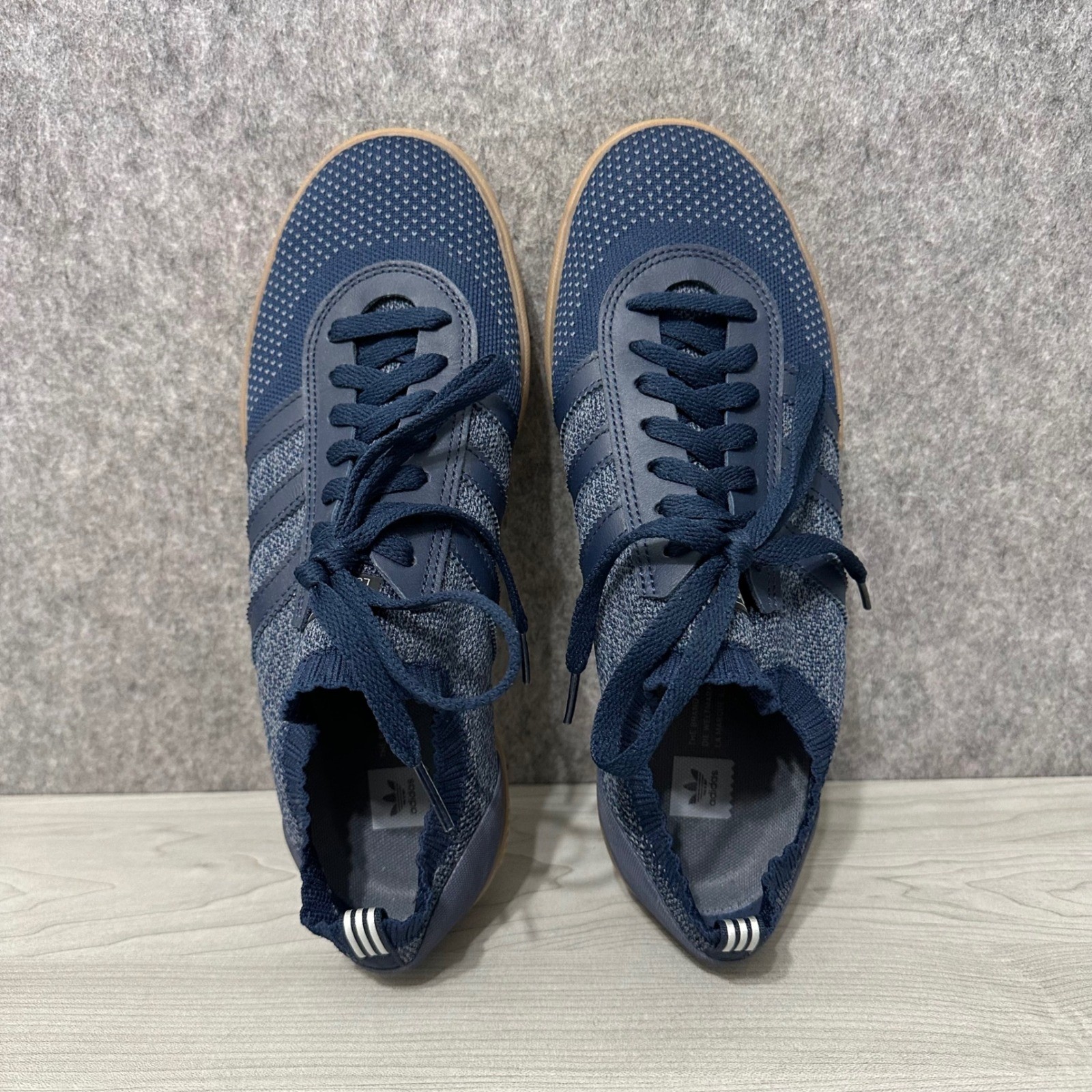 Adidas Lucas Premiere PK Mens Size 9 Navy Blue Primeknit Gum Sole Skate