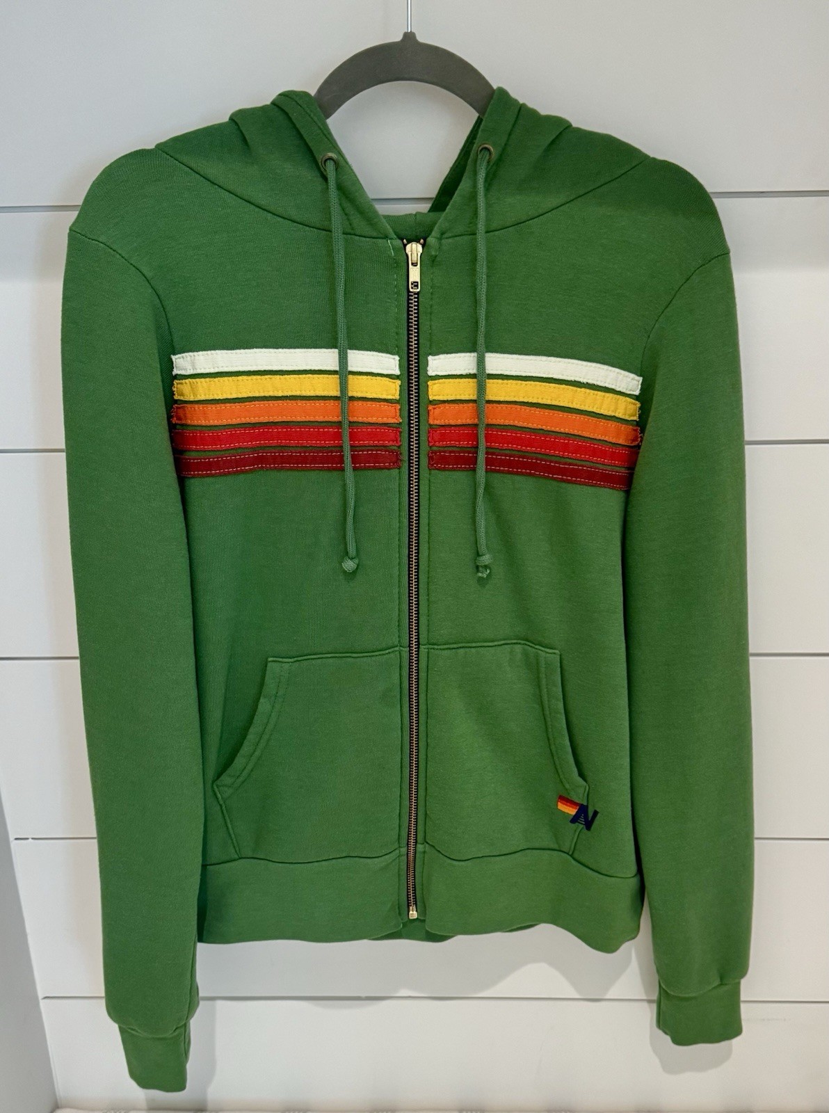 Set! Aviator Nation 5 Stripe Palm Green Hoodie S w/ Sweatpants XS. Worn 2x!