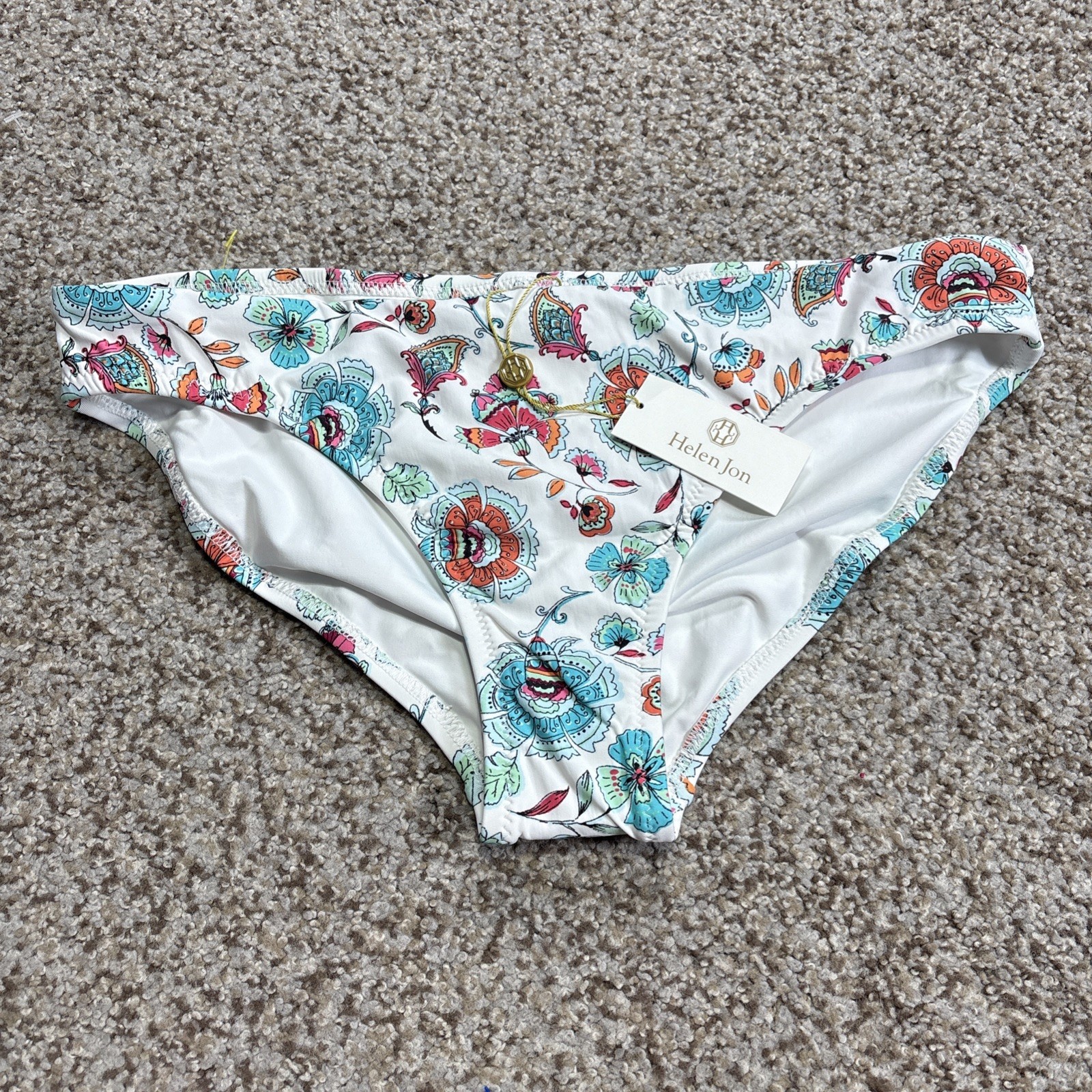 Helen Jon Classic Hipster Bikini Bottom Bali Hai Size Large NEW MSRP $69