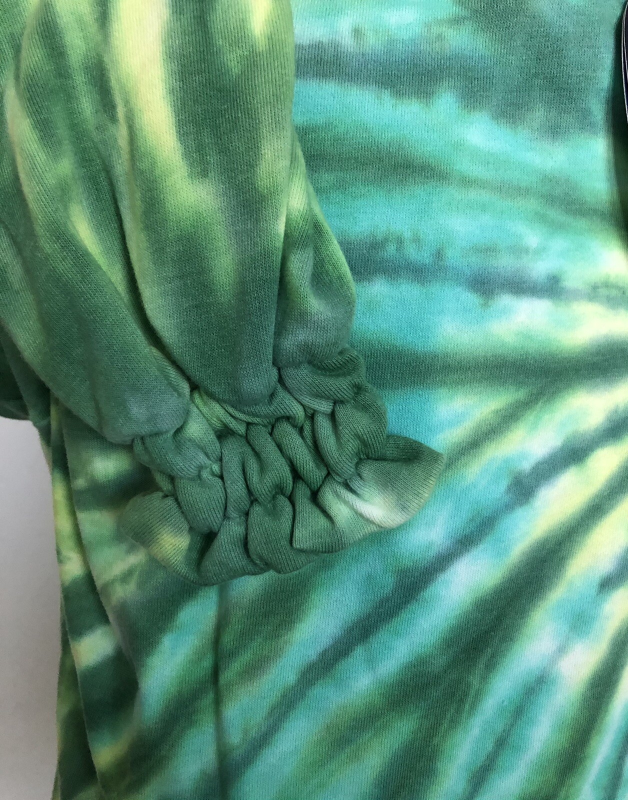 SCOOP Smocked Cuff Lightweight Sweatshirt Size large 12-14 Womens Tie Dye New