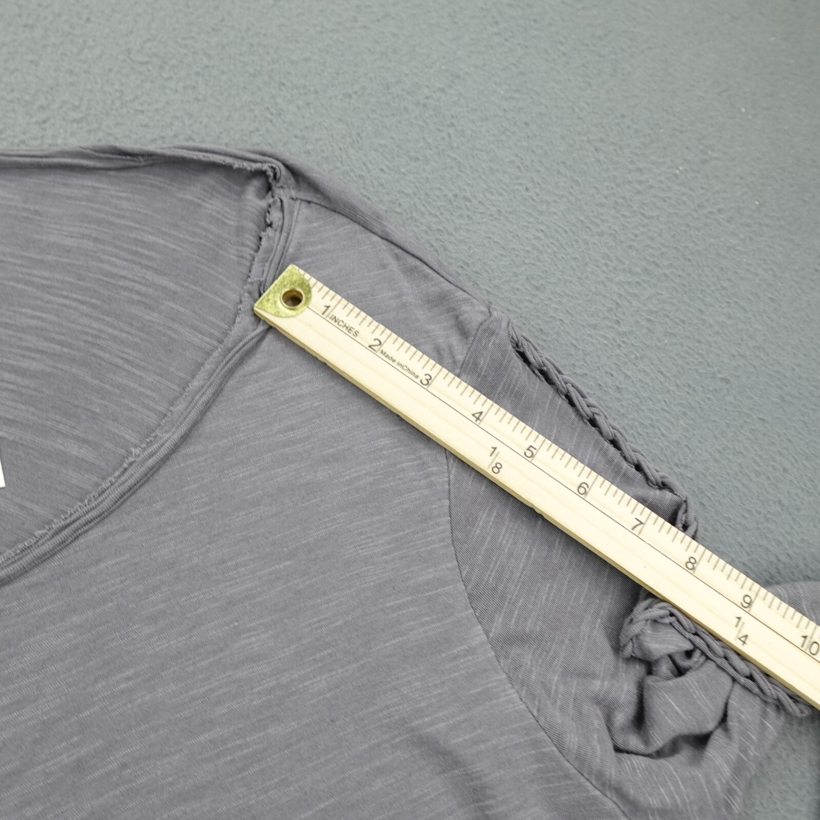 Cato Plus Sportswear Top Women’s Size 8/20W Gray Long Sleeve Bow Front NWT!
