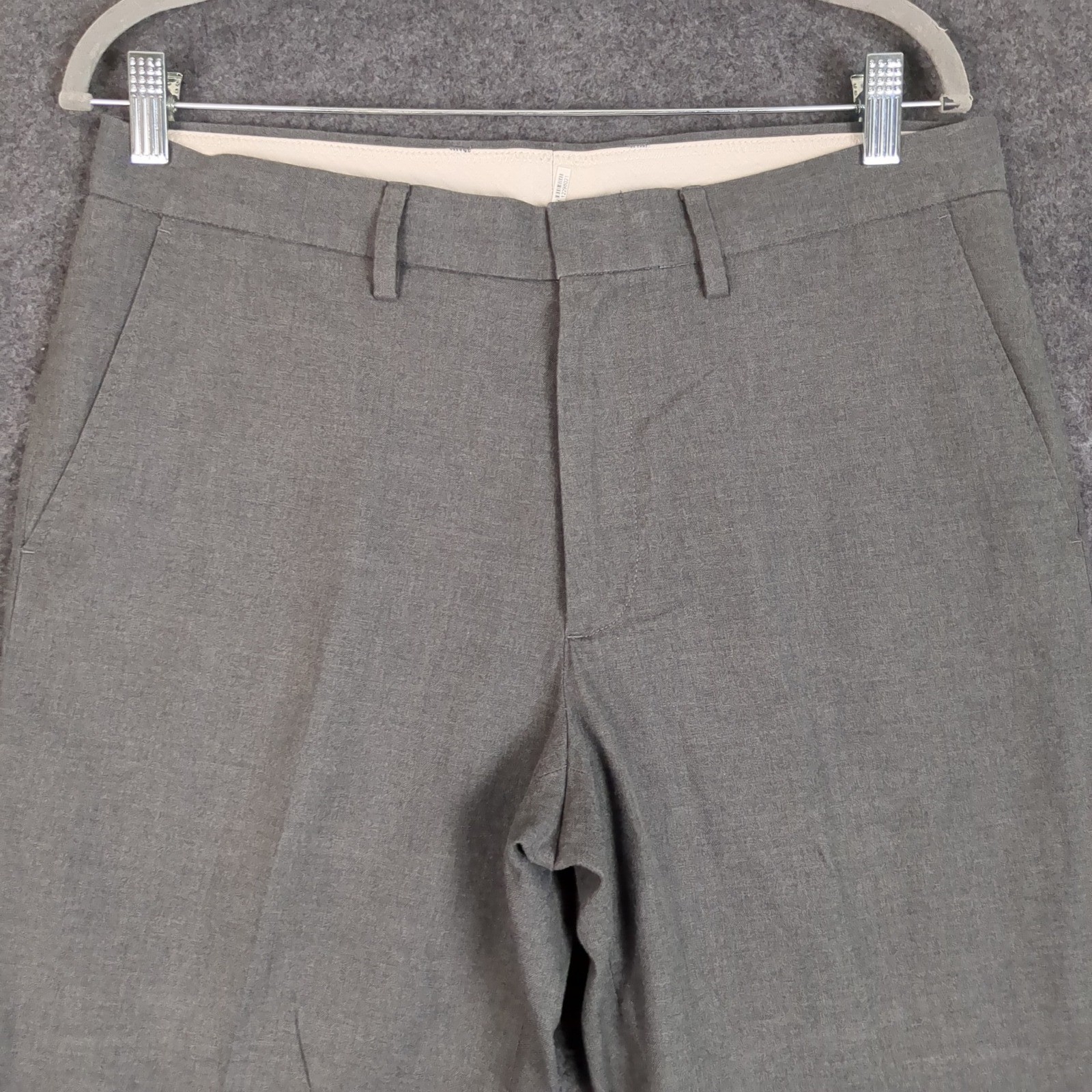 J.Crew Bowery Classic Mens Gray Wool Blend Dress Pants W31 L30 Flat Front