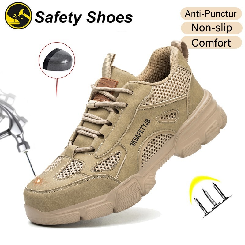 Men comfortable work boot wear resistant Roofing Shoes anti piercing shoes