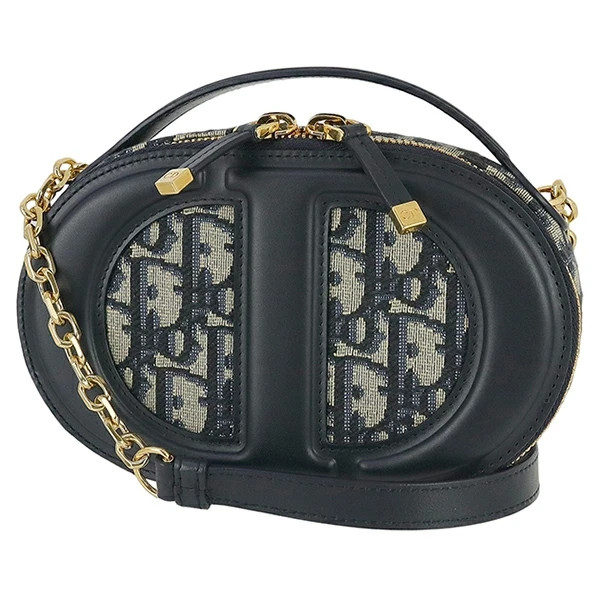 Christian Dior Oblique CD Signature Oval Camera Bag Navy GHW Shoulder bag Women