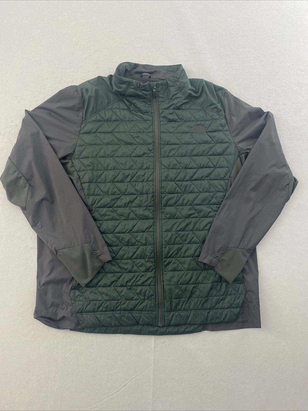THE NORTH FACE Jacket Men’s XXL Full Zip High Neck Lightweight Green Thermoball