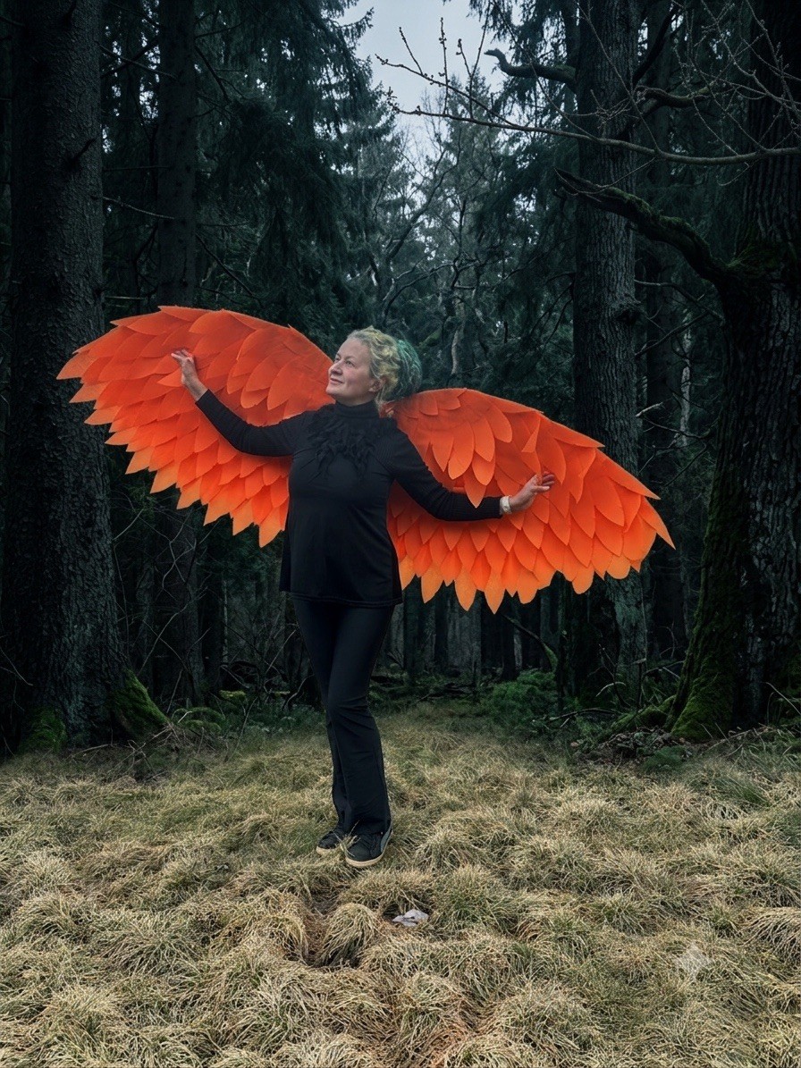 Fire Bird Wings Phoenix Wings Orange Angel Wings Costume