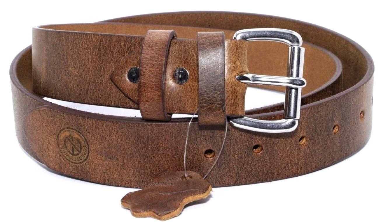 Men’s Genuine Buffalo full grain Leather Belt, 1 1/2″ width, Handmade by valdrax