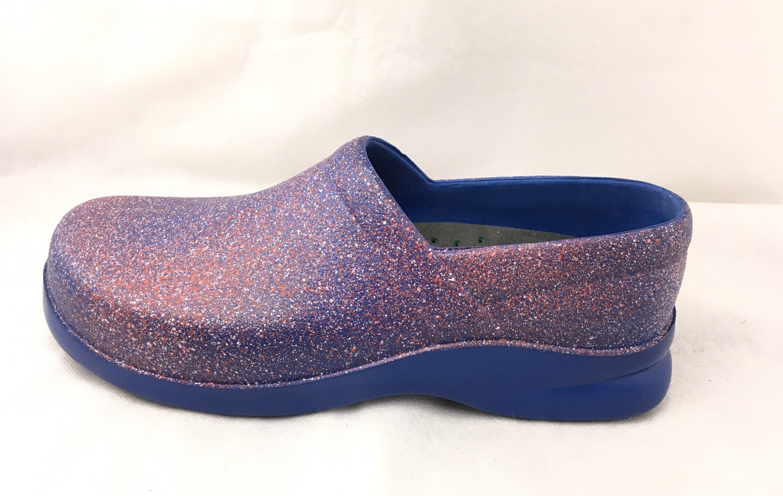 Klogs Womens Size 13 M Paint Splash Clogs Comfort Red Blue White Slip Resistant