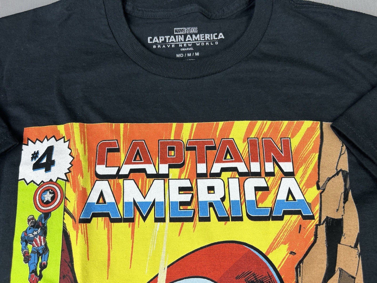 Captain America Men’s M Brave New World Comic Graphic Tee Shirt NEW (Read)