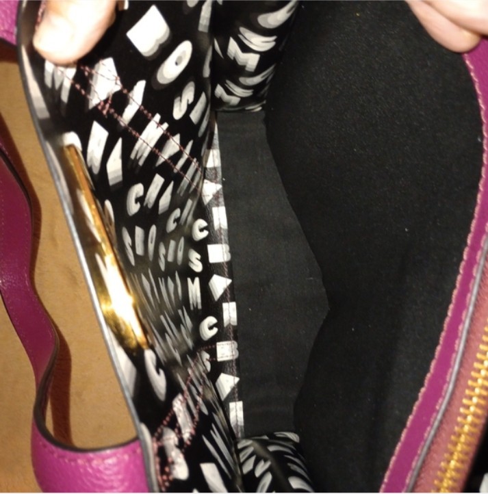 MARC JACOBS Repeat Large Luxe Leather Tote Boysenberry