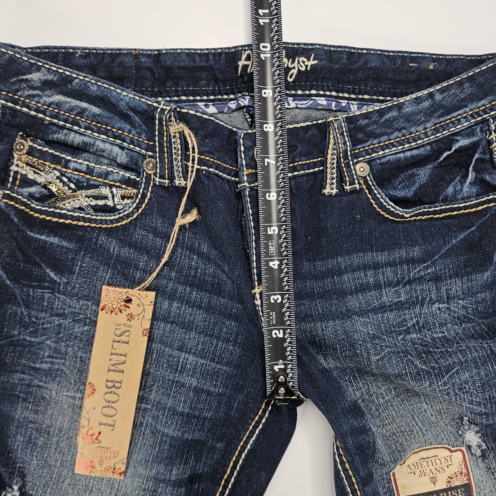 Amethyst Jeans Women’s Size 9 Low-Rise Bootcut Denim Blue