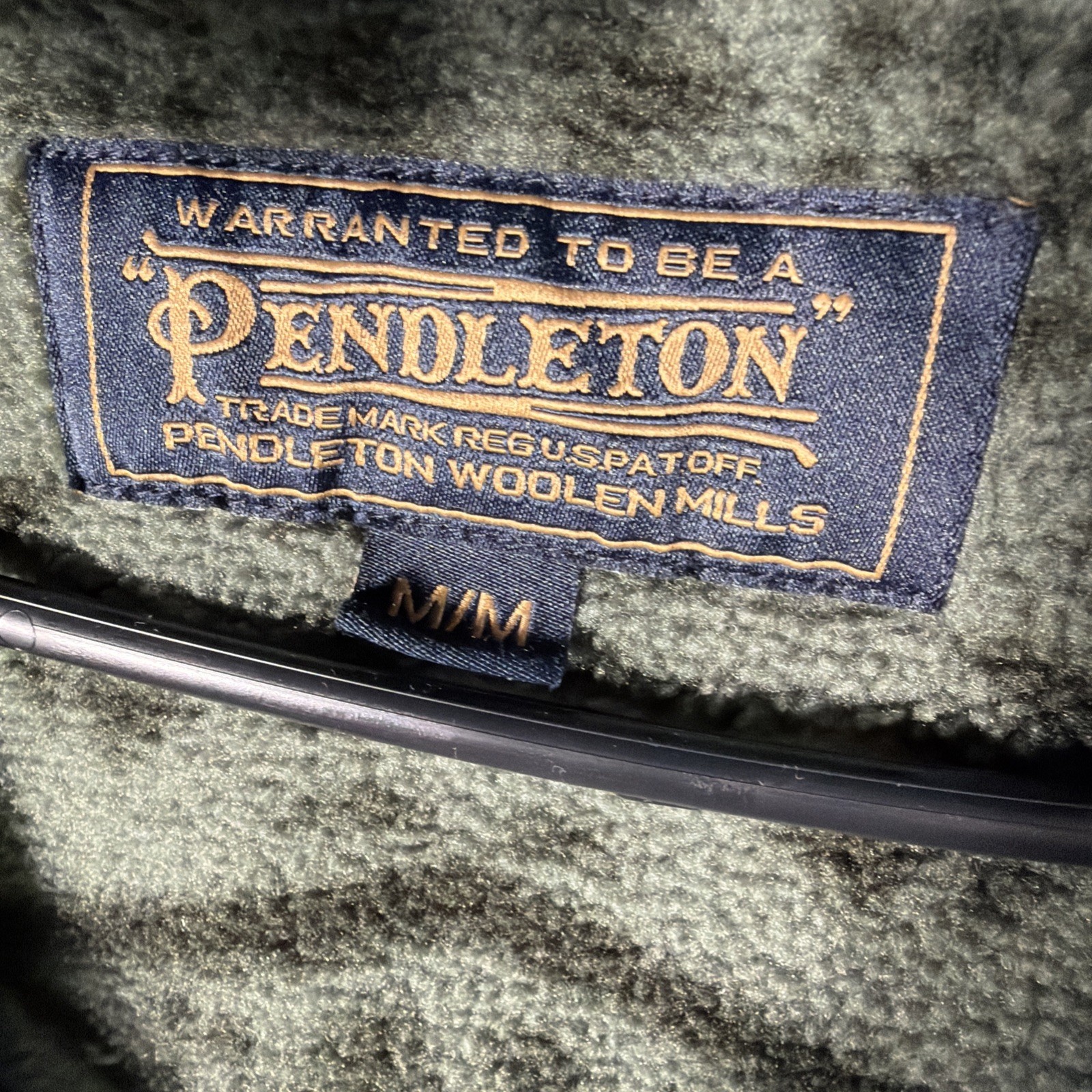 Pendleton Full Zip Sharpa Fleece Hoodie Men M Green Aztec Southwest Jacket