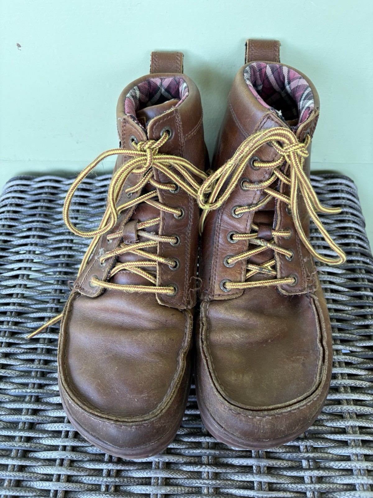 Lems Russet Leather Boulder Boot Sz 43 Mens 10 Women’s 11.5 Flaws Barefoot