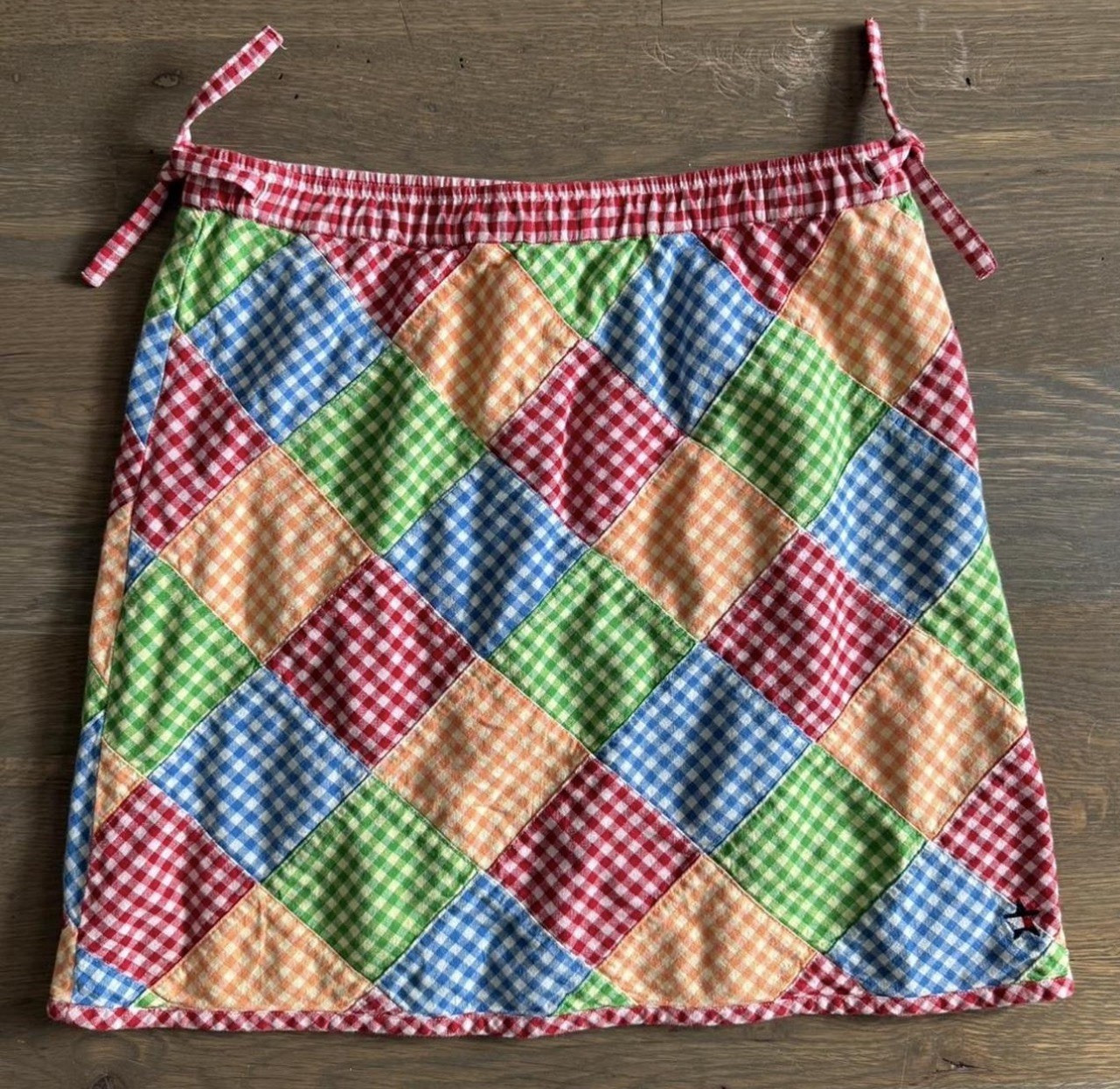 Tommy Hilfiger Women’s Multicolor Gingham Mini Skirt Cotton Size L/G