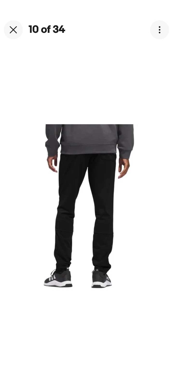 ADIDAS Tricot Men’s Size Large Black/Black Stitched Logo 12″ Leg Zip Track Pants