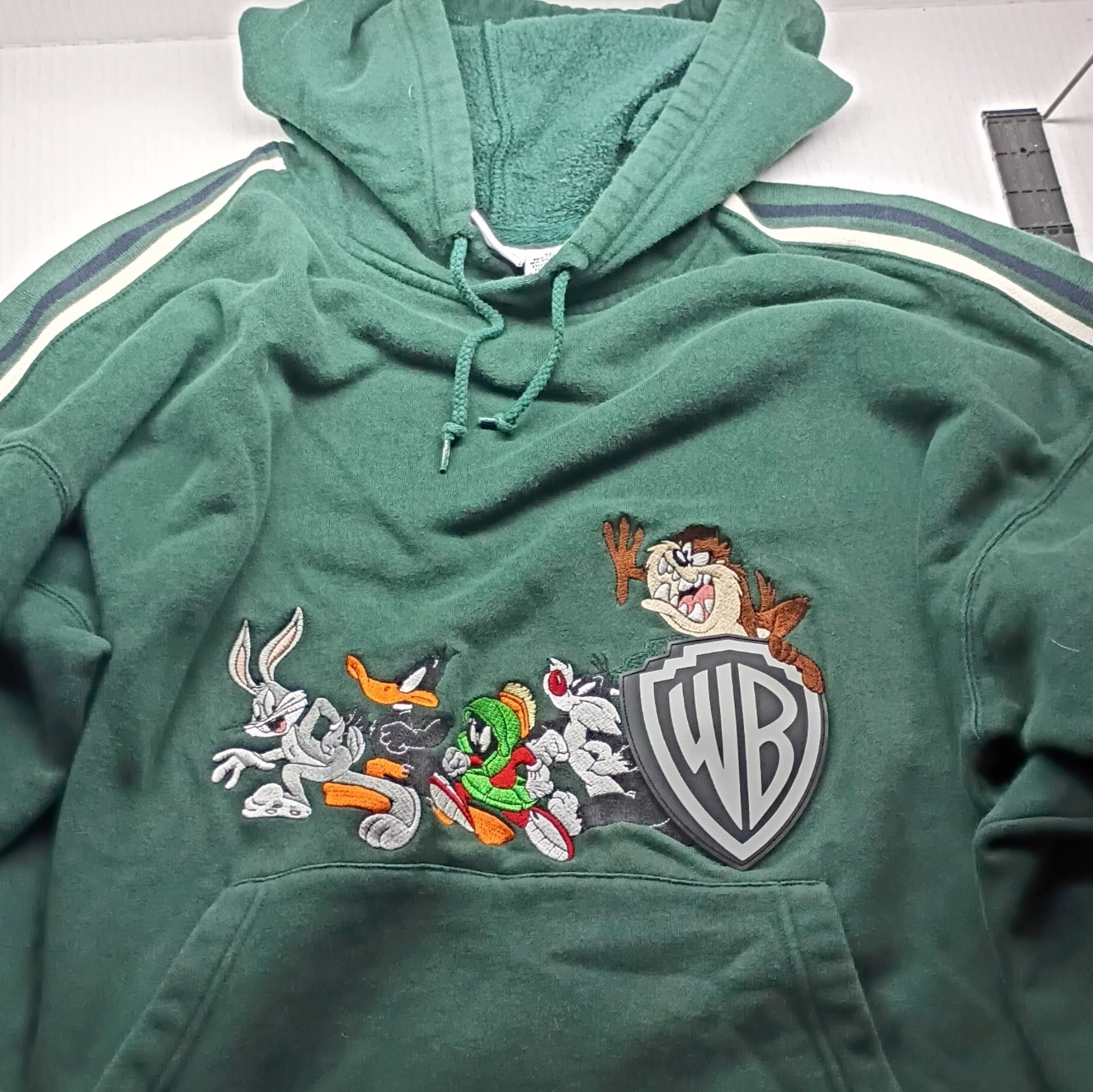 Vintage 1999 Warner Bros Looney Tunes Hoodie XL Embroidered