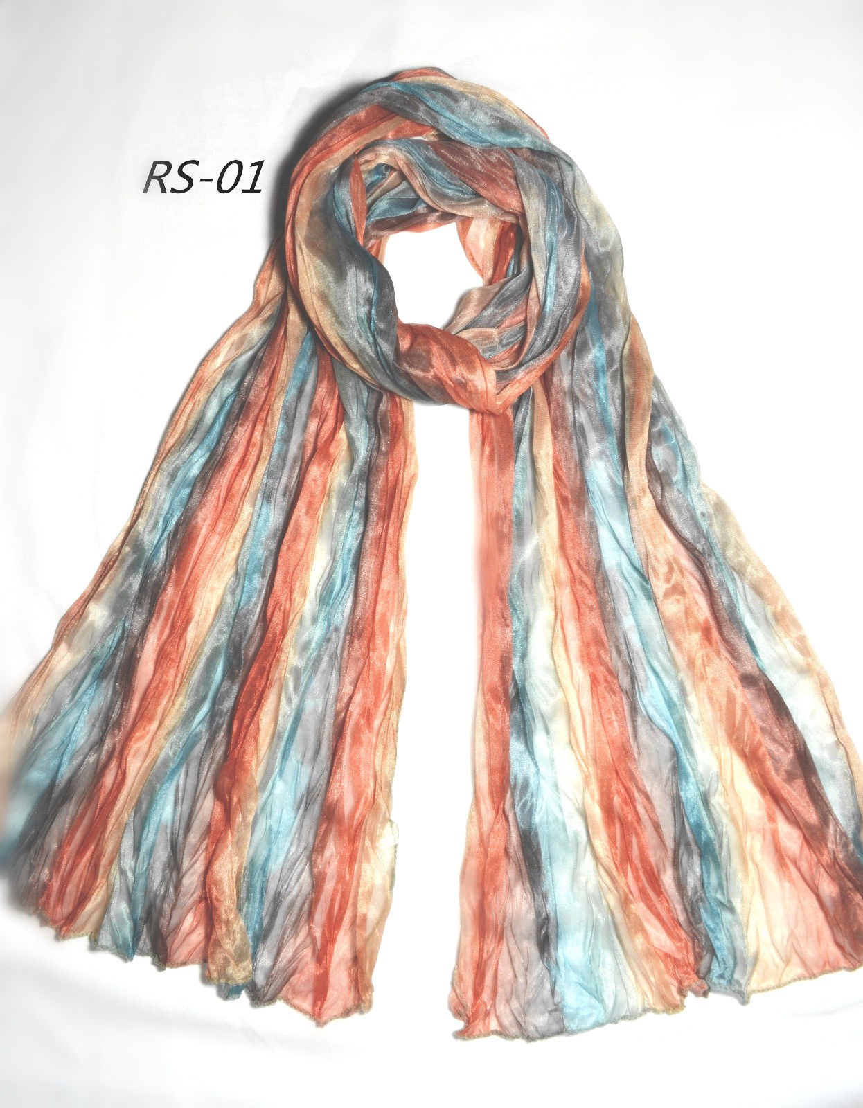 Fashion Any Season Casual Style Stripe Print Soft Light Weigh Long Shawl Scarf