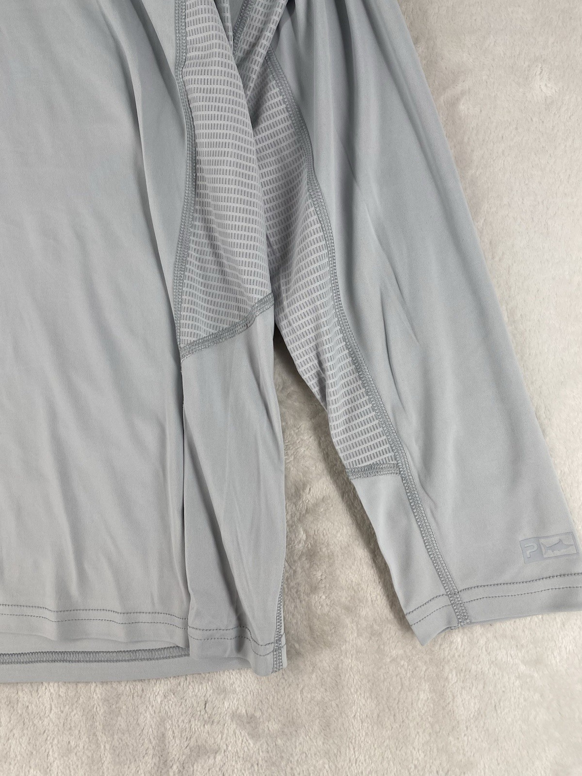 Lot of 3 Pelagic Hoodie Hooded Sun Shirt Large Gray Vaportek UPF 50 Fishing