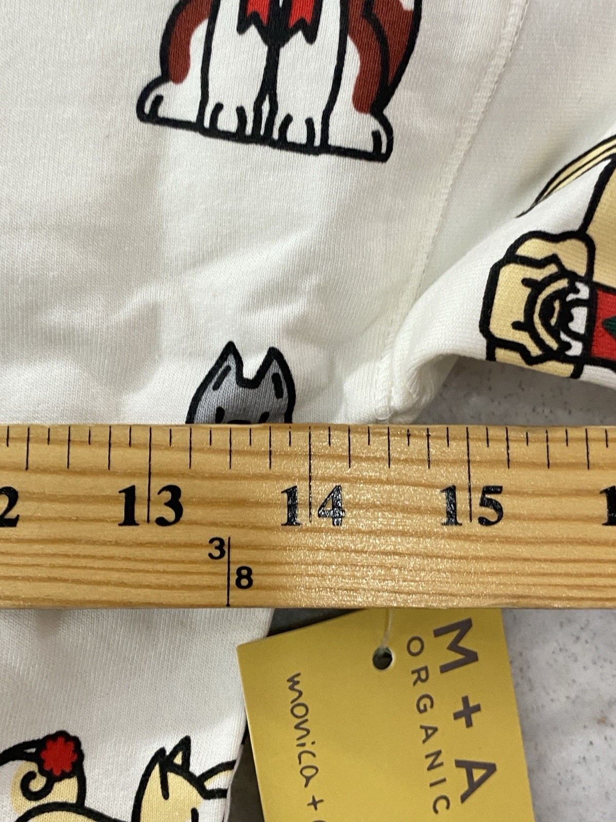M+A Monica+Andy Organic Cotton 2 Piece Fleece Outfit Dogs Kids 2T 3T Christmas