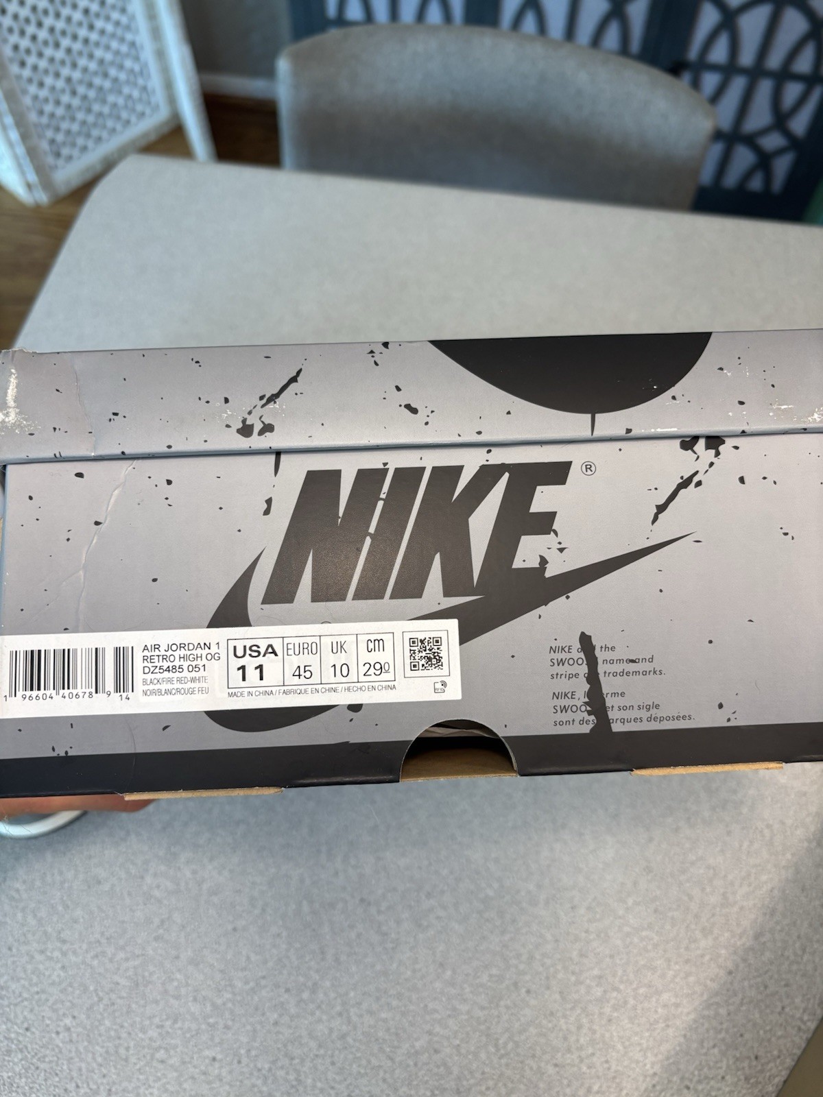 Jordan Air Jordan 1 Retro High OG Washed Black Suede Colorblock DZ5485-051 2023