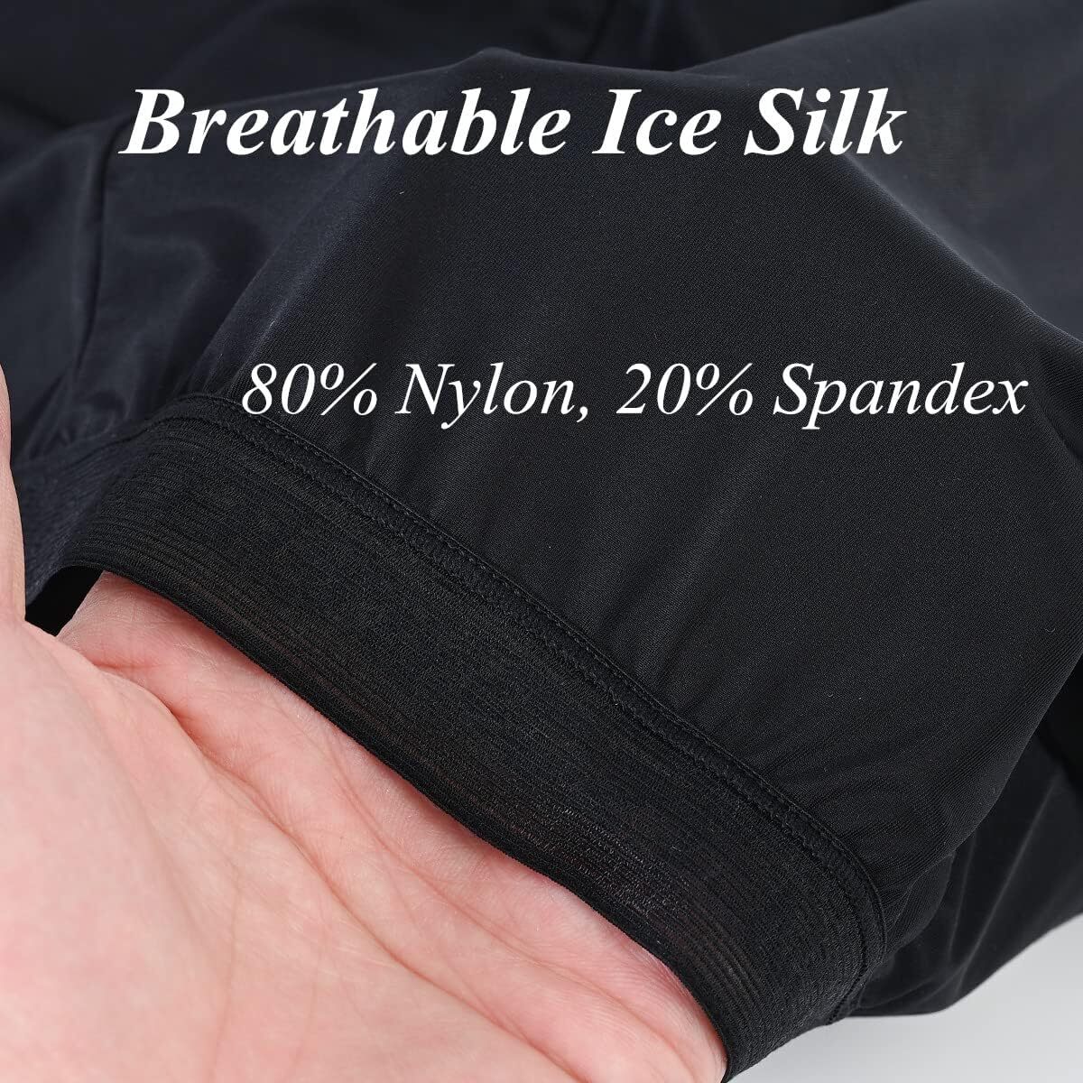 Zonbailon Men’s Ice Silk Boxer Briefs Transparent Stretch See-Through Underwear