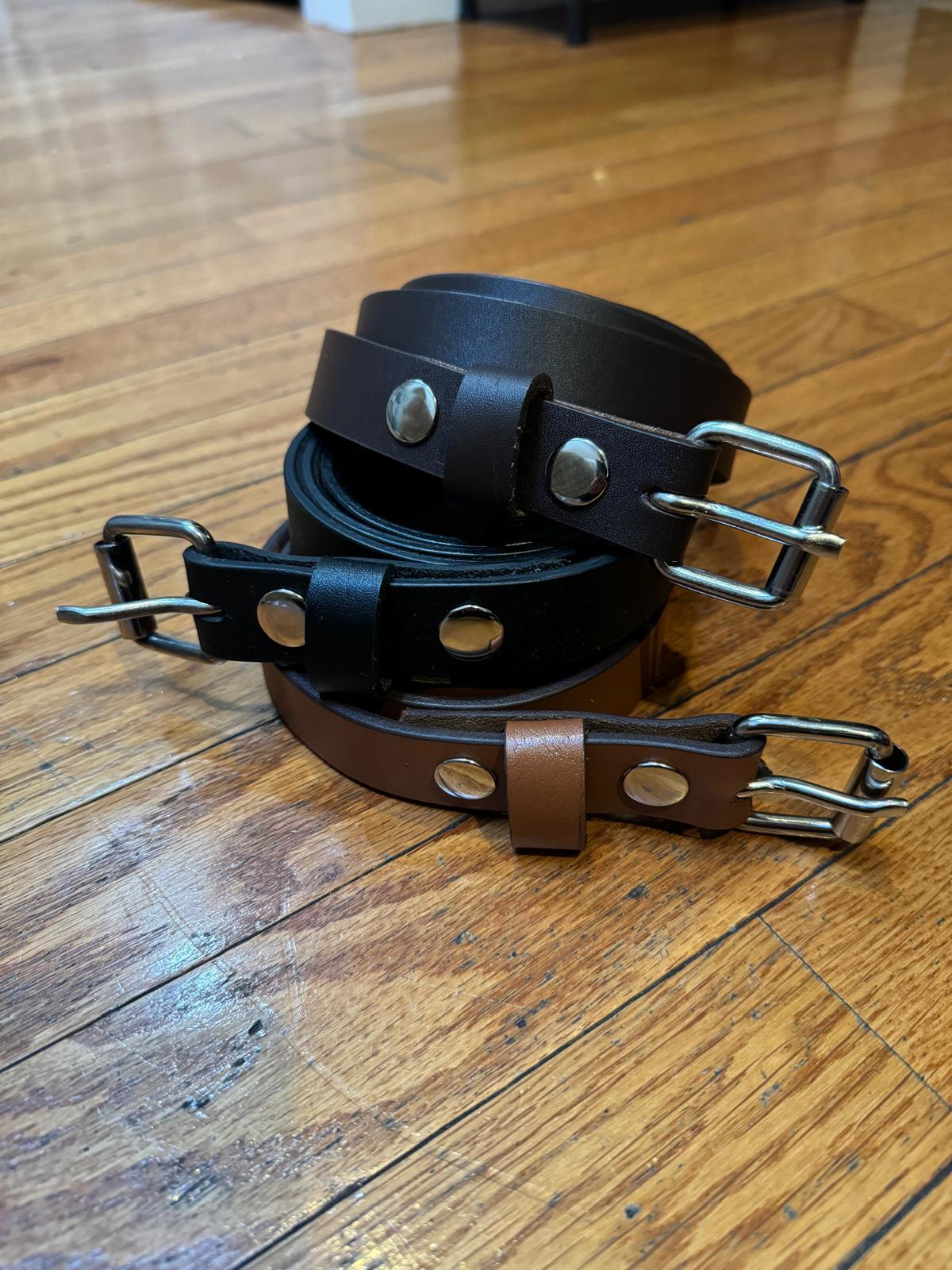 Genuine Leather Belt 1″- 2.5cm Wide One Piece 100% Real Leather Belt Unisex