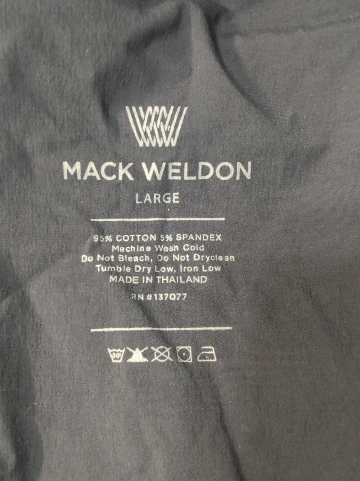Mack Weldon Jogger Pants Mens Large Black Tapered Drawstring Daily Wear Gym Fit