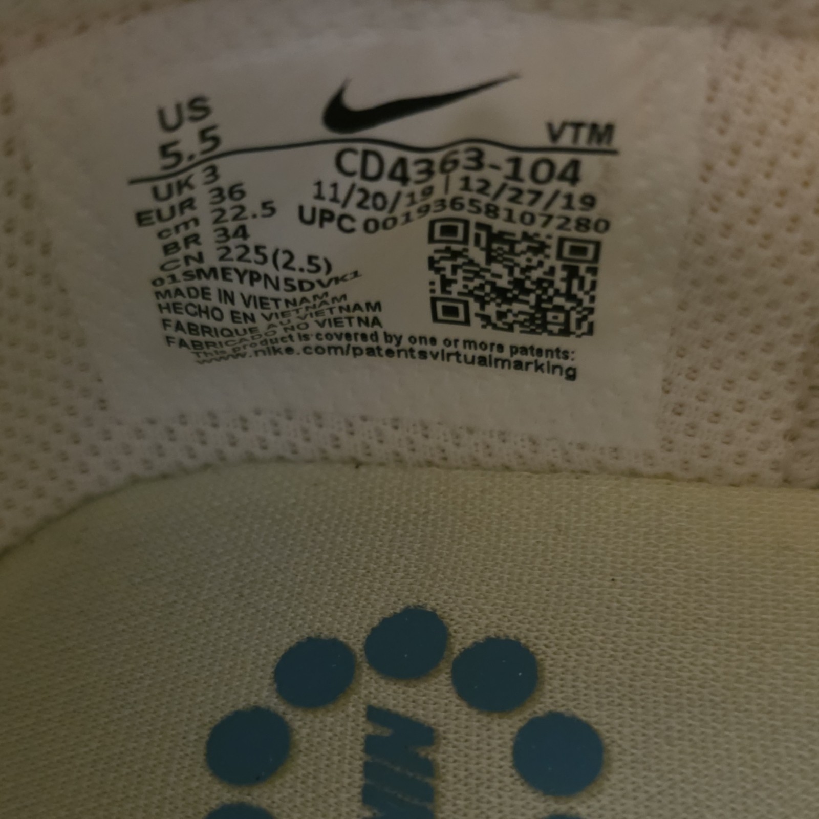 Nike Joyride Dual Run Sail Ivory Pink Blue Womens 5.5 (Youth 3) CD4363-104 VNDS