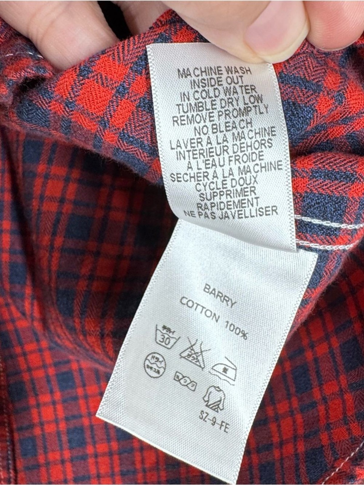 Frank And Eileen Plaid Barry Shirt Red Blue Cotton Button Up USA Women’s XXS