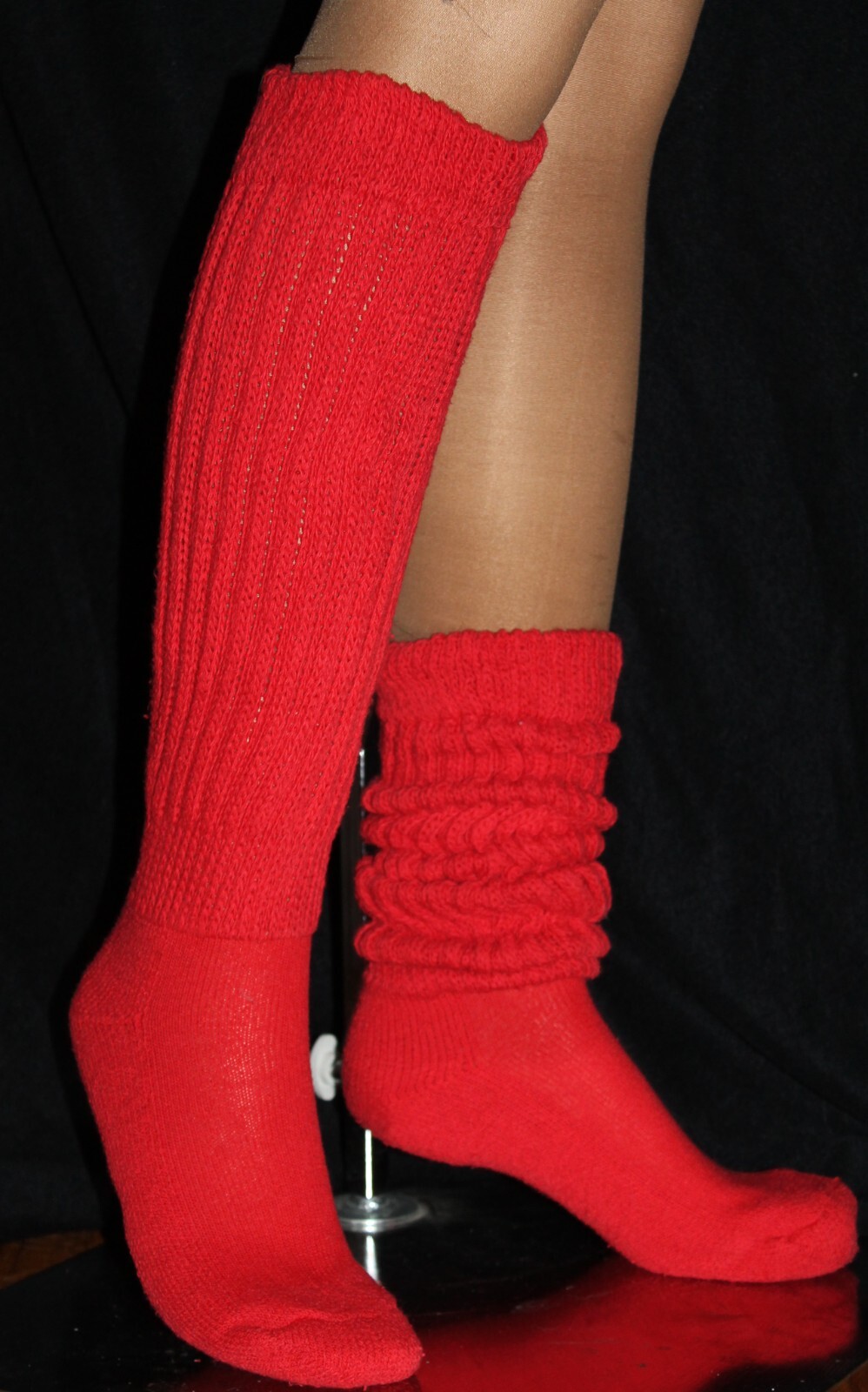 Slouch Socks Scrunch Calf to Knee Workout Long Hooters Uniform run walk warm new