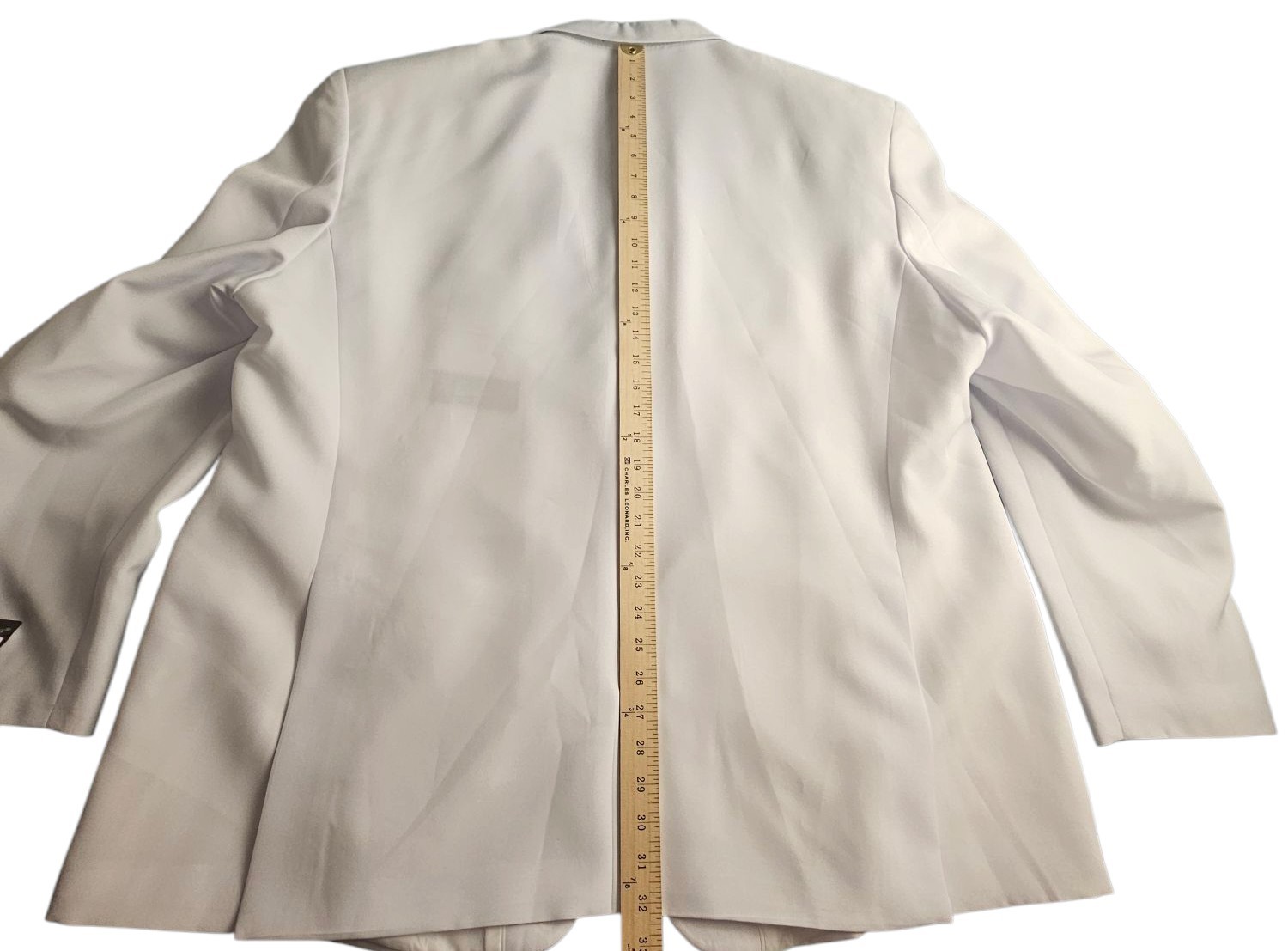 Vittorio St. Angelo White Suit Split Collar 2 Button 54R Pants 48×26 Formal NWT