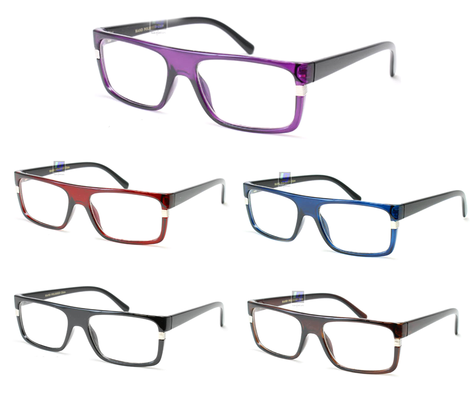 Clear Lens Glasses Fashion Colorful Fun Nerday Office Interview Smart UV 100%