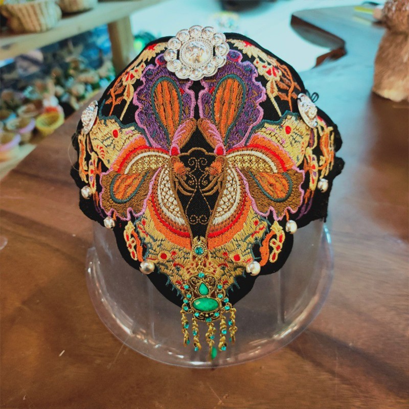 Ethnic Style Embroidery Headband Wide-Brimmed Dance Hair Accessories Props