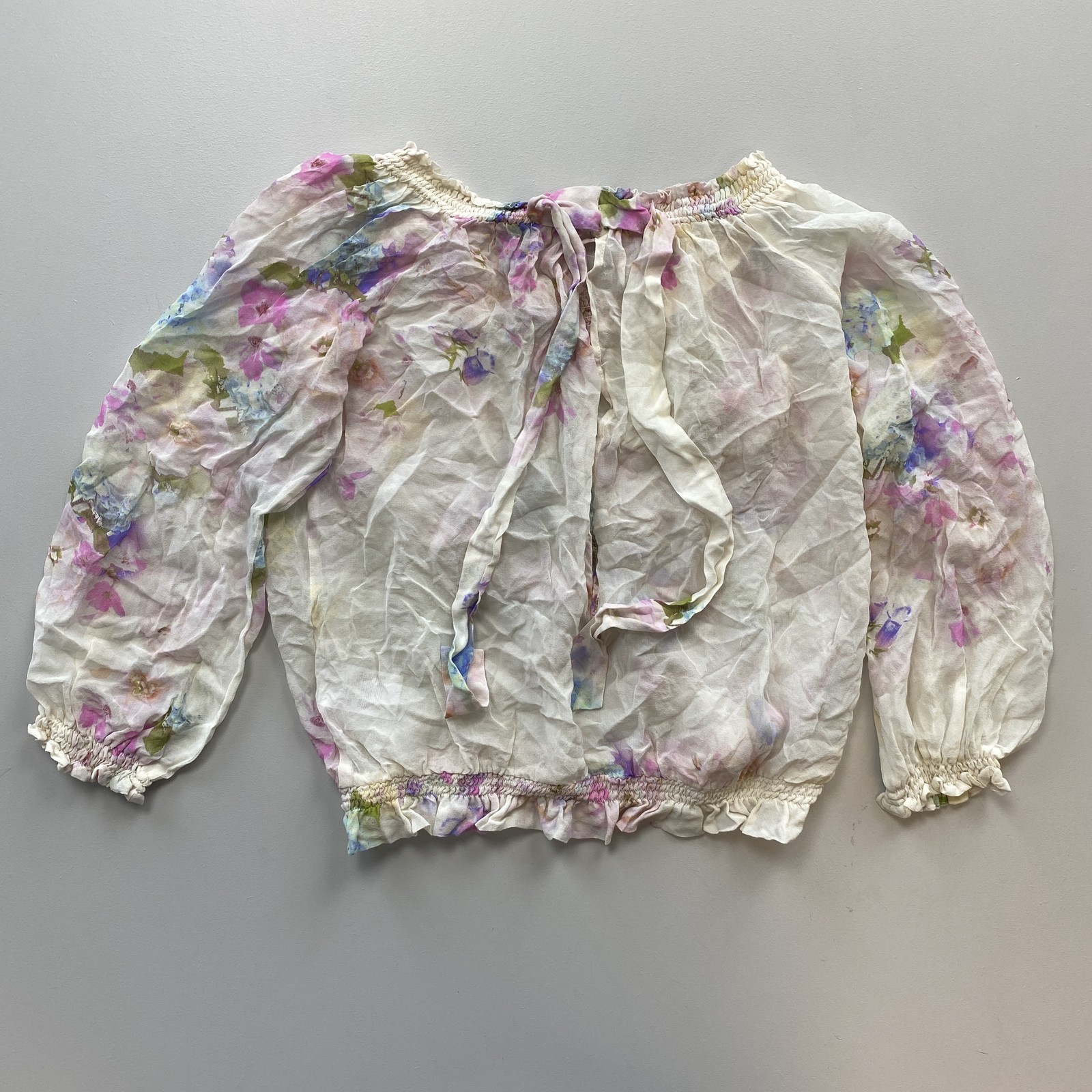 Patrizia Pepe Women’s Floral Off-Shoulder Blouse Size 40 White Multi