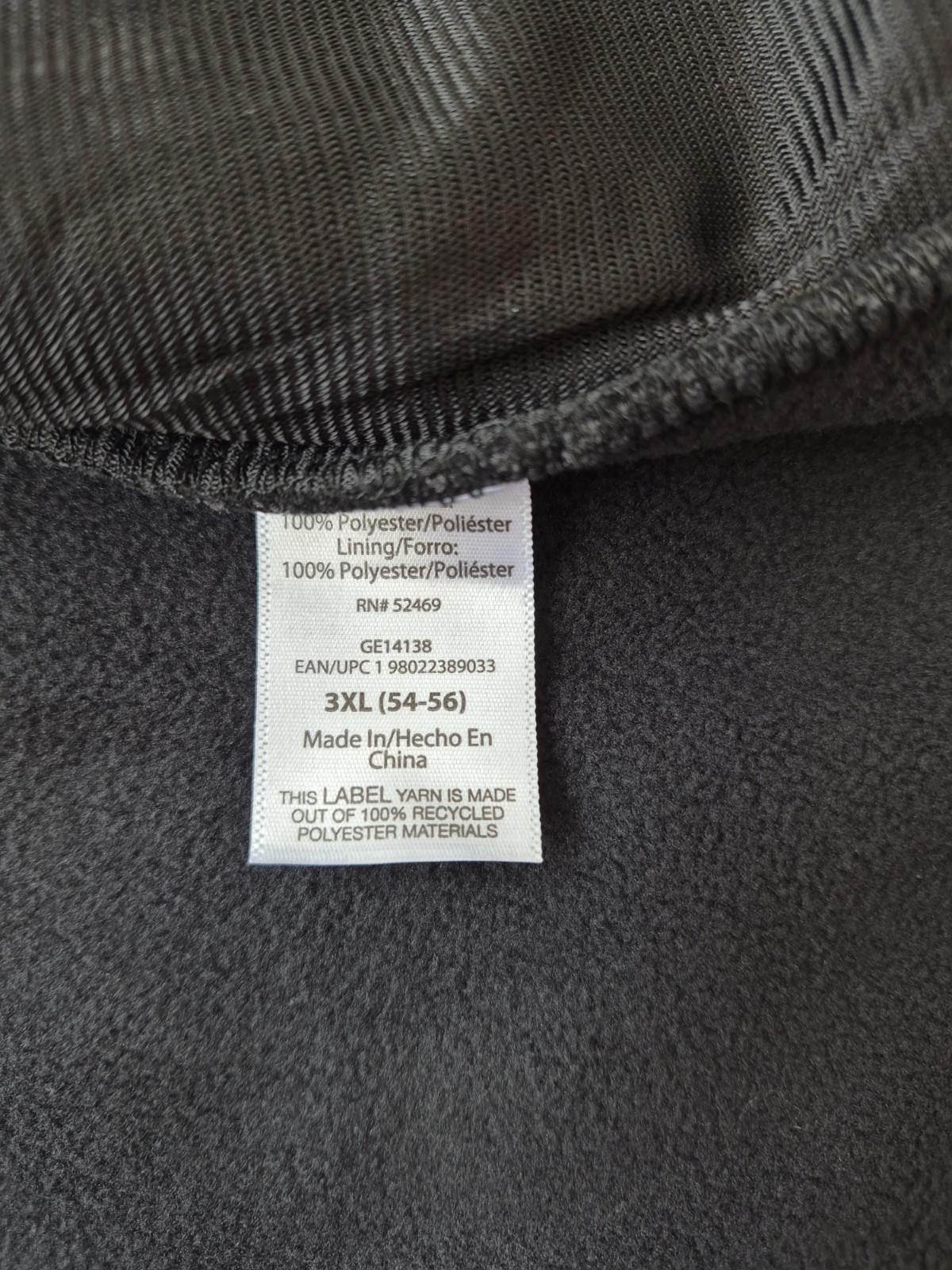 George Men’s Knit Fleece Shirt Jacket Black Soot Heather Size 3XL New