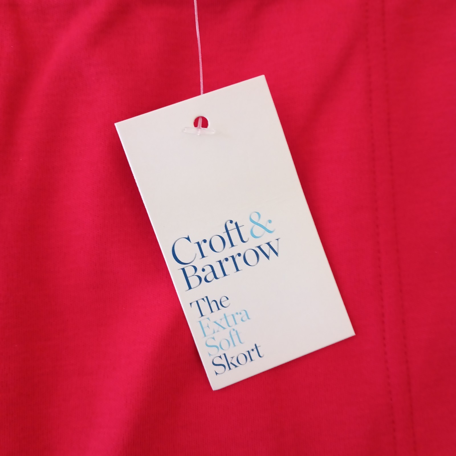 Croft & Barrow Skort XL Short Red Pull On Pockets Stretch Cotton New