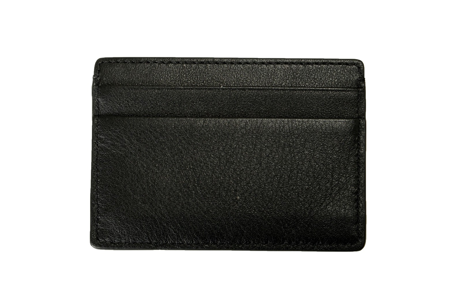 Versace Black 100% Leather Silver Medusa Head Card Case Holder