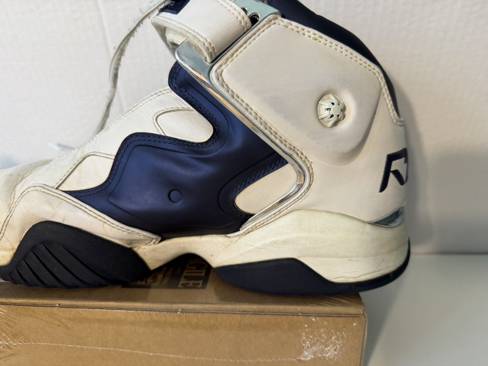 vintage pair of Reebok ATR The Pump basketball shoes,