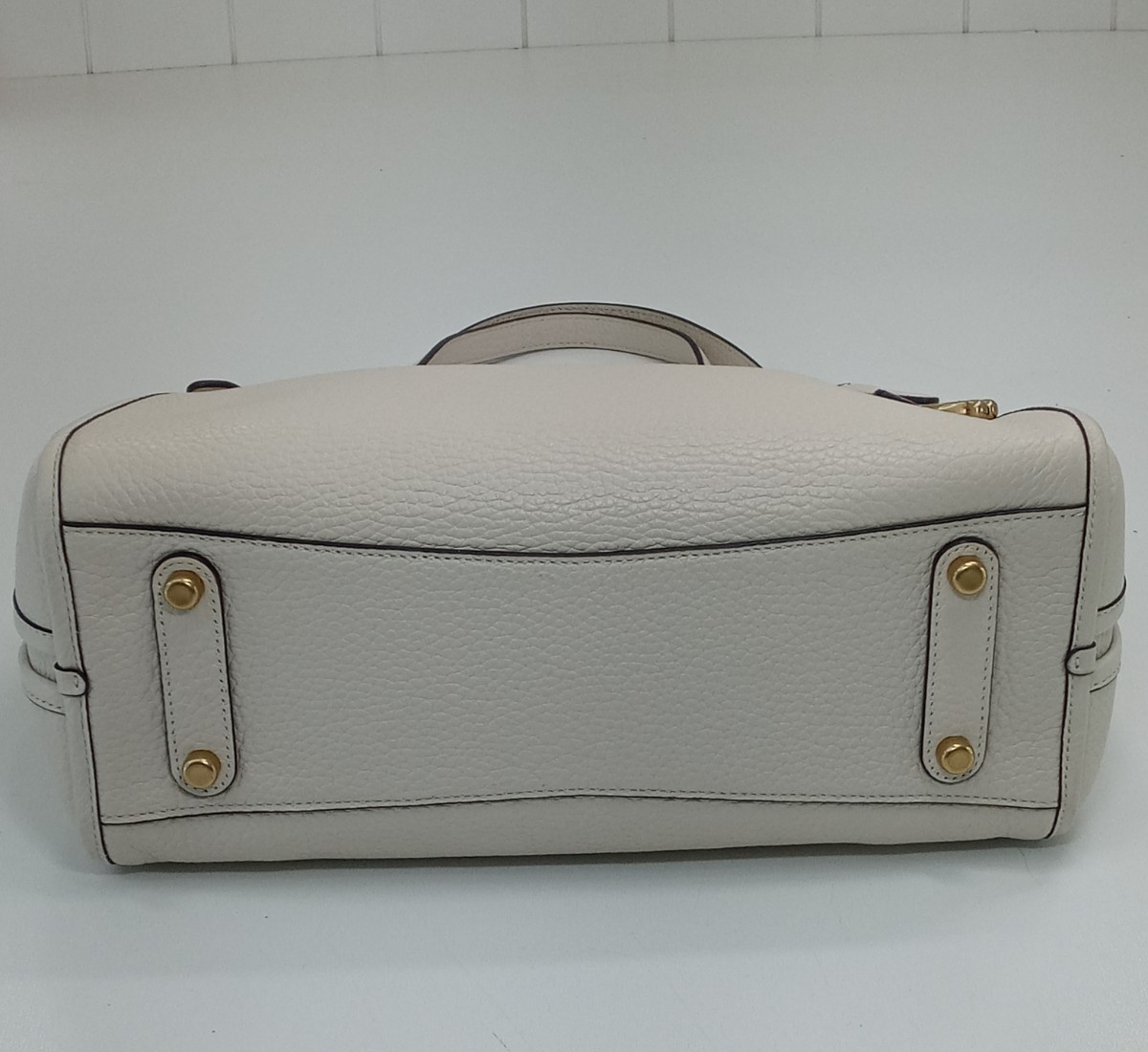 Coach Lori Shoulder Bag Purse Ivory Chalk Pebbled Leather Bag No Dust Bag